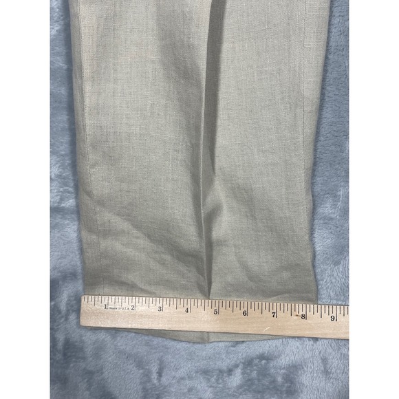 Lauren Ralph Lauren Mens 36x32 Beige 100% Linen Flat Front Dress Pants Trousers - Picture 8 of 9